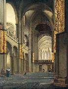Pieter Jansz. Saenredam The nave and choir of the Mariakerk in Utrecht, seen from the west. oil painting